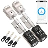 VisorTech Türschloss mit Schlüssel: 2er-Set Elektronischer...