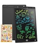 LCD Schreibtafel 10 Zoll, Genialba Buntes LCD Schreibtablett, Geschenk für Kinder, LCD Writing Tablet, Elektronischer Tablette, Grafiktablett für Kinderspiele 2 3 4 5 6 7 Jahre Jungen Mädchen Schwarz