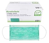 Medi-Inn+ Mundschutz Atemschutz 3-lagig mit Nasenbügel und Elastikbändern...