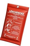 Extra große Löschdecke - 160cm x 180cm, Alternative zum Feuerlöscher für...