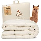 HANSA-FARM | Baby Alpaka Bio-Bettdecke 135 x 200 cm (Füllung 1.400g) - Herbst...