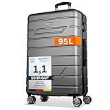 NOWI Bergamo Reisekoffer - Wasserabweisend, 8 Rollen 360° Drehbar,...