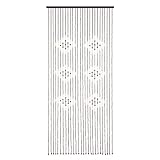 Navaris Bambus Perlenvorhang Türvorhang - 90x200cm Bambusvorhang mit stylischem...