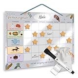 Lebenskompass® Belohnungstafel Kinder Blau - Abwischbare Whiteboard-Tafel mit...