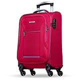 NOWI Sevilla Weichschalen Trolley M – Leichter Stoff Koffer 30L mit 4 Rollen &...