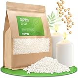 molinoRC 800g Sojawachs für Kerzen [100% pflanzlich] - Reines Premium Soja...