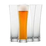 SCHOTT ZWIESEL Weizenbierglas Beer Basic 0,5 l (2er-Set), geradlinige...