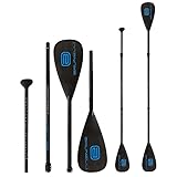 Brunelli Carbon HYBRID Kajak Dual Tech Paddle 2-in-1 SUP Paddel 4-teilig...