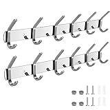 Hakenleiste Kleiderhaken 2 Stück Wand Wandhaken Badzimmer Küche Tür Garderobe...