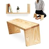 Meditationsbank, Gebetsstuhl, Wandregal aus Holz, Multifunktional, Wandregal,...