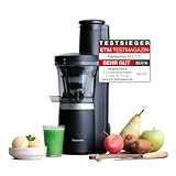 Panasonic Slow Juicer MJ-L700KXE, elektrische Fruchtpresse, Entsaften von ganzen...
