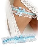 HOCHZEITSHELD Strumpfband blau Hochzeit in Universalgröße - Klassisches blaues...