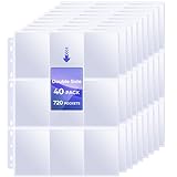 40 Stück Seitenschutz 9 Taschen, 720 Taschen Doppelseitige Kartenhalter-Seiten...