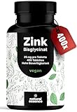 Zink Tabletten hochdosiert 25mg - 400 Tabletten hochdosiert mit Zink-Bisglycinat...
