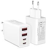 40W USB C Adapter, 2 Pack 4 Ports USB C ladegerät für iPhone 15 14 Plus Pro...