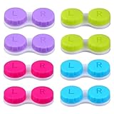 8 Stück Kontaktlinsenbehälter Set – Auslaufsichere Kontaktlinsenetuis –...