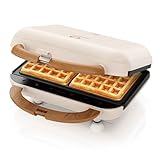 Arendo - Waffeleisen Belgische Waffel doppelt - 3in1 Sandwichmaker Kontaktgrill...