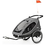 hauck 2in1 Fahrradanhänger & Buggy für 2 Kinder ab 6 Monaten bis 120 cm oder...