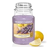 Yankee Candle Duftkerze im Glas (groß) | Lemon Lavender | Kerze mit langer...