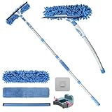 Fensterputzer Teleskop, 2-in-1 Fensterreiniger Set mit 7 Verlängerungsstangen,...