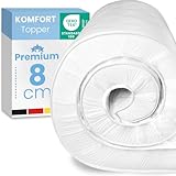 ELONEO Komfortschaum Matratzen Topper 100x200cm mit 8 cm Höhe, atmungsaktiver...