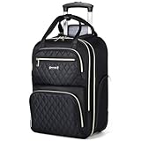 Ponhog Rucksack mit Rollen für Damen - 15,6 Zoll Business Laptop Trolley &...