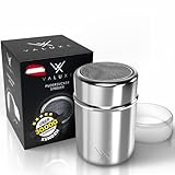 VALUXE® Puderzuckerstreuer - Edelstahl Kakaostreuer mit feinem Sieb & Deckel -...