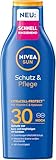 NIVEA SUN Schutz & Pflege Sonnenlotion LSF 30, wasserfester Sonnenschutz mit...