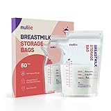 Nuliie 50 Stück Muttermilchbeutel, 250ml BPA-frei Muttermilch Aufbewahrung bag,...