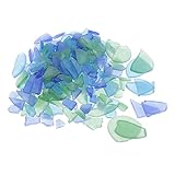 Milageto Beach Glass Stones 500g Crafting Kinder und Erwachsene, Frosted Clear...