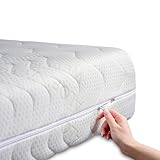 BONEX Komfort Matratzenbezug für Matratzen im Gesamtmaß 140x200cm - 16 - 18 cm...