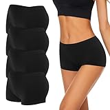 Uizuooy 4er Pack Damen Boxershorts Pantys Seamless Slips Damen Atmungsaktiv...