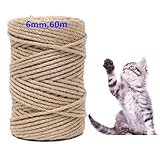 Parain Sisalseil für Kratzbaum Kratzsaule Katzenbaum Katzen Natürlich 6mm 60m...