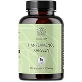 Hanföl in Softgel-Kapseln | Hochdosiert mit 1000mg pro Kapsel | Von Aureum |...