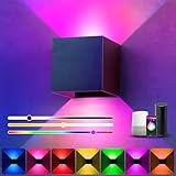 YUNYODA Smart RGB LED Wandleuchte Innen Dimmbar Wandlampe mit...