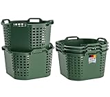 BURI 5x Erntekorb Gartenkorb 50L Made in Germany Stapelkorb - Lebensmittelecht...