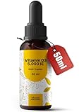 Vitamin D3 Tropfen Hochdosiert 5000 IE - 1900 Tropfen - 50ml - Geschmacksneutral...
