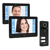 ELRO PRO PV40 2-Familien Full HD Video-Türsprechanlage mit 2 Farbbildschirmen -...