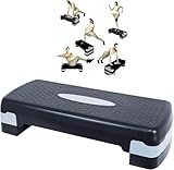 Steppbrett Fitness Aerobic Stepper Höhenverstellbar Step Bench Mit Stufen....