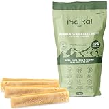MAIKAI Packung 3 Kauknochen für Hunde L – Käse aus Yakmilch – Hartkäse...