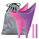 2pcs Urinella für Frauen, Weibliches Urinal Silikon Trichter Wiederverwendbarer...