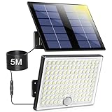 Realky Solarlampen für Außen mit Bewegungsmelder, IP65 Wasserdichte Solar...