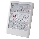 3-Monats-Tischkalender für 2 Jahre (2023 & 2024) - weiß Stehkalender...