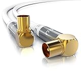 CSL - 5m Antennenkabel 8k 4k HDTV 135dB 75 Ohm 90Grad gewinkelt - Premium...