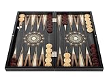 HBS GAMES Midnight Pearl Design Backgammon Strategie Brettspiel, 48 Zentimeter...