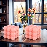 2 Stück Handgemacht Bubble Kerze Candle, Natürlich und Wohlriechend Duftkerze...