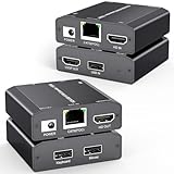 KVM Extender über Ethernet bis zu 150m, 1080P@60Hz HDMI Extender 3 Ports USB...