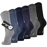 Effeet Socken Herren, 6 Paar Business Herrensocken aus atmungsaktiver Baumwolle...