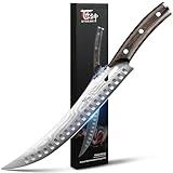 SYOKAMI 27 cm Fleischermesser im japanischen Stil, gebogene Tranchiermesser...