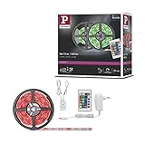 Paulmann LED Strip FN SimpLED Stripe Set 5m RGB 20W 230/12V DC Schwarz Metall...